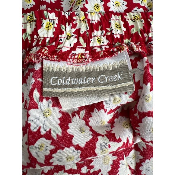 Coldwater Creek Authentic Vintage Scarlet Floral Full-Length Skirt - Picture 3 of 5